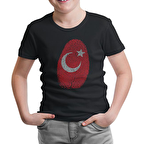 DNA'mızda Var - Ay Yıldız Siyah Çocuk Tshirt