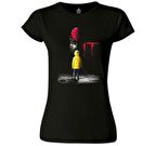 IT - Pennywise Siyah Kadın Tshirt
