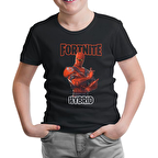 Fortnite - Hybrid Siyah Çocuk Tshirt