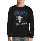 V for Vendetta Siyah Çocuk Sweatshirt