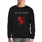 In Flames Siyah Çocuk Sweatshirt