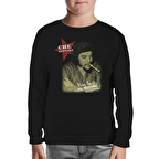 Che Guevara - Puro Siyah Çocuk Sweatshirt