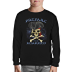 All Seas Pirate Kurukafa Siyah Çocuk Sweatshirt