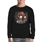 Attack on Titan Siyah Çocuk Sweatshirt