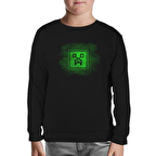 Minecraft 2 Siyah Çocuk Sweatshirt