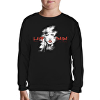 Lady Gaga - Face Siyah Çocuk Sweatshirt