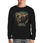 Ninja Turtles Siyah Çocuk Sweatshirt