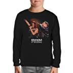 Eminem ft. Rihanna Siyah Çocuk Sweatshirt