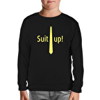 How I Met Your Mother - Suit Up Siyah Çocuk Sweatshirt