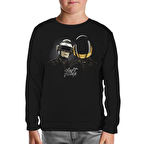 Daft Punk Siyah Çocuk Sweatshirt