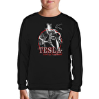 Tesla - God of Thunder Siyah Çocuk Sweatshirt