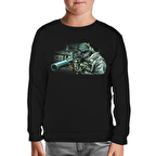 Call of Duty - Ghosts 2 Siyah Çocuk Sweatshirt