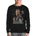 Vikings - Ragnar Siyah Çocuk Sweatshirt