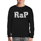 RAP Logo Siyah Çocuk Sweatshirt