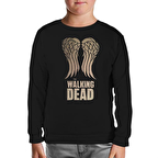 The Walking Dead - Wings Siyah Çocuk Sweatshirt