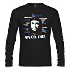 Che Guevara - Viva Siyah Erkek Sweatshirt