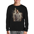 Narcos - Pablo Escobar Siyah Çocuk Sweatshirt