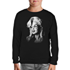 Marilyn Monroe Siyah Çocuk Sweatshirt