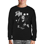 Death - Chuck Schuldiner Siyah Çocuk Sweatshirt