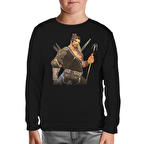 Overwatch - Hanzo Siyah Çocuk Sweatshirt