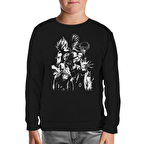 Anime Heros Siyah Çocuk Sweatshirt