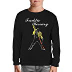 Freddie Mercury - King of Queen Siyah Çocuk Sweatshirt