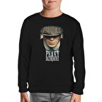 Peaky Blinders - Button Siyah Çocuk Sweatshirt