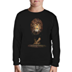 Aslan 1 Siyah Çocuk Sweatshirt