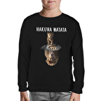 Hakuna Matata - Aslan Kral Siyah Çocuk Sweatshirt