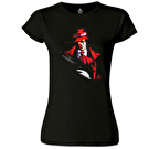 Hellsing - Alucard Siyah Kadın Tshirt