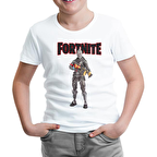 Fortnite - Black Knight Shield Beyaz Çocuk Tshirt