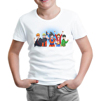 Anime Heros Beyaz Çocuk Tshirt