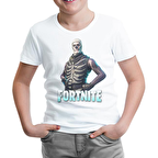 Fortnite - Skull Beyaz Çocuk Tshirt