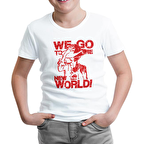 One Piece - We Go to the New World Beyaz Çocuk Tshirt