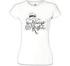 Mrs. Always Right Şapka Beyaz Kadın Tshirt
