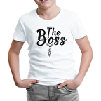 The Boss Beyaz Çocuk Tshirt