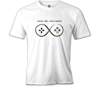 Play and Die Beyaz Erkek Tshirt