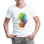 Ananas Beyaz Çocuk Tshirt