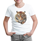 Kaplan - Yüz Beyaz Çocuk Tshirt