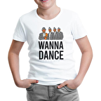 Stay at Home - Dance I Beyaz Çocuk Tshirt