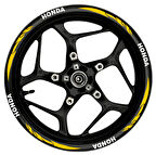 mixgiftzHONDA Beyaz yazılı  turuncu reflektif pençe şeritli