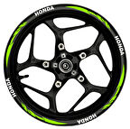 mixgiftzHONDA Beyaz yazılı  neon(fıstık yeşili) pençe şeritli