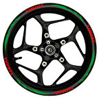 mixgiftzYamaha kırmızı yazılı  yeşil reflektif pençe şeritli