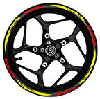 mixgiftzCB125R kırmızı yazılı  sarı pençe şeritli