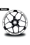mixgiftzBeyaz Bajaj N250 Geniş Jant Sticker Etiket Modeli