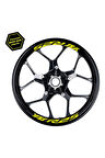 mixgiftzYamaha Yzf R25 Yazılı 8Li Jant İçi Yazı Sticker Etiket Neon Sarı