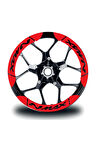 mixgiftzYAMAHA Nmax İç & Dış Jant Sticker Etiket Modeli Kırmızı