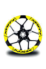 mixgiftzYAMAHA Nmax İç & Dış Jant Sticker Etiket Modeli Açık Sarı