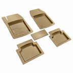 Ototrendy Toyota Auris Ekstra Havuzlu Kauçuk Paspas Bej Universal