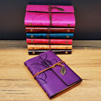 Yaprak Desenli Deri Defter